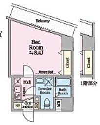 アイル イマージュ押上イースト 3階1Kの間取り