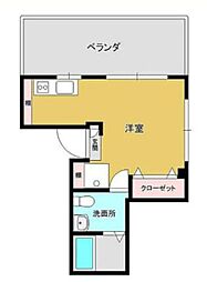 ハイツ亀戸 1DKの間取図画像