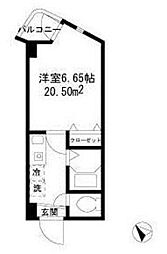 ラ・フルール芹ヶ谷 1Kの間取図画像
