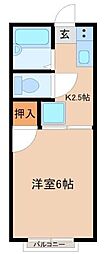 メゾンゴールド 1Kの間取図画像