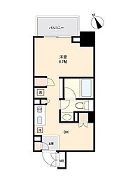 東京メトロ丸ノ内線 方南町駅 徒歩5分の賃貸マンション 4階ワンルームの間取り