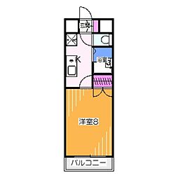 ヒストリカル堺 1Kの間取図画像