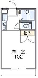 レオパレスベルエポック ワンルームの間取図画像