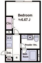 aLATO Oyama 1階1Kの間取り