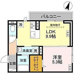 さいたま市緑区浦和美園PJ 1LDKの間取図画像