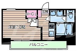 グランパシフィック北新町 1Kの間取図画像