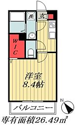 リブリM&M 1Kの間取図画像