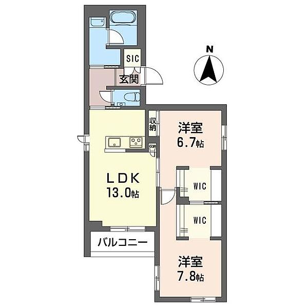 イーズ若松町 00402｜東京都新宿区若松町(賃貸マンション2LDK・4階・67.17㎡)の写真 その2