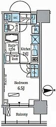 ParkAxis木場 1Kの間取図画像