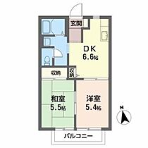 ヴィーブルＢ 202 ｜ 福島県南相馬市原町区上渋佐字原田24-1（賃貸アパート2DK・2階・40.30㎡） その2