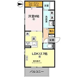GRAMM北大路 1階1LDKの間取り