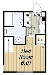 アリエッティ 1Kの間取図画像