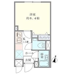 LiveCasa板橋大山 1Kの間取図画像