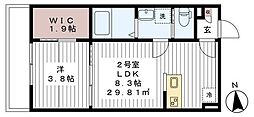 FourSeasons新検見川 1LDKの間取図画像