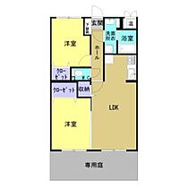 アーバンクレストＩＩＩ 1C ｜ 熊本県宇城市松橋町西下郷（賃貸マンション2LDK・1階・54.00㎡） その2