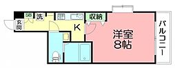 第21川崎ビル 1Kの間取図画像