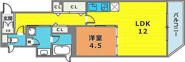 マグノリア・トアロード 701｜兵庫県神戸市中央区中山手通２丁目(賃貸マンション1LDK・7階・45.36㎡)の写真 その2