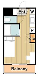 多摩都市モノレール 大塚・帝京大学駅 徒歩5分の賃貸マンション 3階1Kの間取り