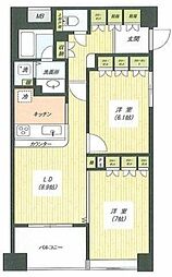 グラーサ東京イーストレジデンススクエア 2LDKの間取図画像