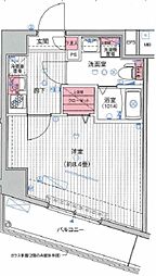 プレール・ドゥーク三ノ輪 1Kの間取図画像