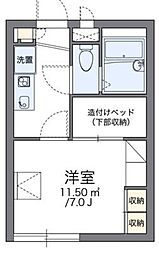 レオパレスミモザ 1Kの間取図画像