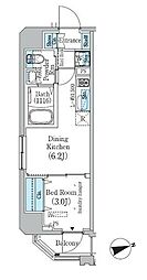 PrimeBliss東中野駅前 1DKの間取図画像