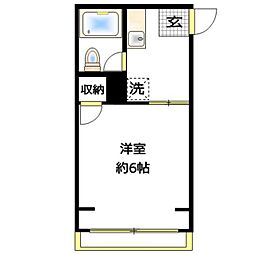 グランドコーポ 1DKの間取図画像