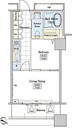 レジディアタワー上池袋タワーサイド 1LDKの間取図画像