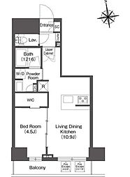 COMFORIALIV西葛西 1LDKの間取図画像