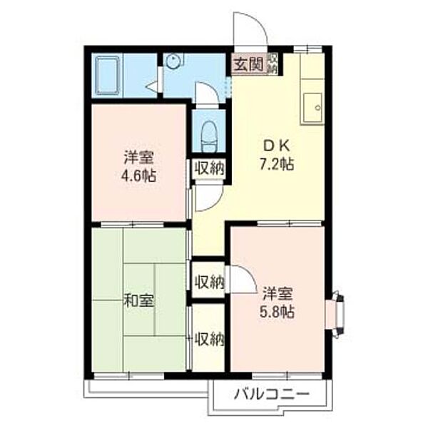 サンライズ　Ａ 00201｜埼玉県新座市栄２丁目(賃貸アパート3DK・2階・48.36㎡)の写真 その2