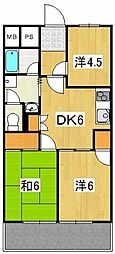 ジュノー・ムカイ 3DKの間取図画像