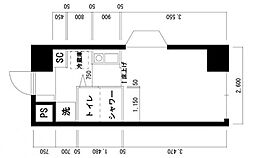 J-フラッツ川口本町 1Kの間取図画像