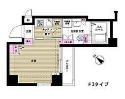 フェニックス日本橋浜町壱番館 9階1Kの間取り