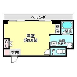 レガーレ長居公園 ワンルームの間取図画像