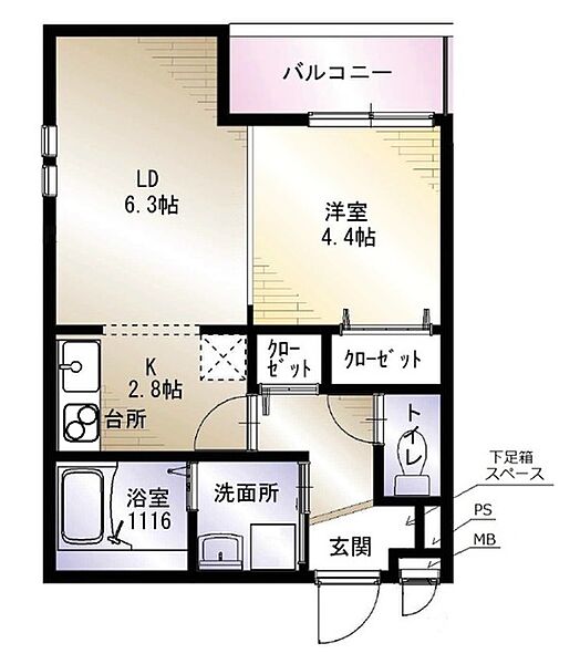 （仮称）フジパレス久宝園三丁目 ｜大阪府八尾市久宝園３丁目(賃貸アパート1LDK・3階・35.90㎡)の写真 その2