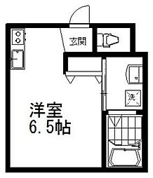 MOA芝久保 1階ワンルームの間取り