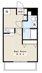 小田急小田原線 玉川学園前駅 徒歩4分の賃貸マンション 2階1Kの間取り