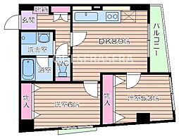 GRANDE CASA 8階2DKの間取り
