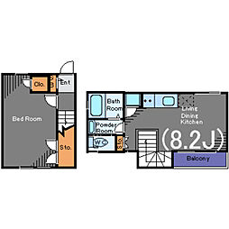 シエスタ五本木 1LDKの間取図画像