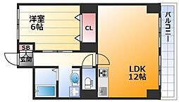 星栄ハイツ 1LDKの間取図画像