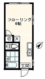 サウスヒルズK ワンルームの間取図画像
