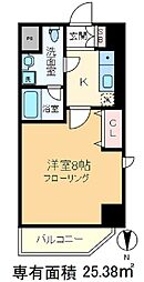 シルフィ田端 5階1Kの間取り