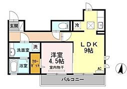 パークリバー1 1LDKの間取図画像