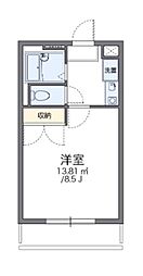 レオパレスフォンティーヌ3 1Kの間取図画像
