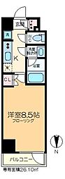 S-RESIDENCE清澄白河 1Kの間取図画像