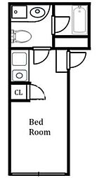 東京メトロ日比谷線 八丁堀駅 徒歩8分の賃貸マンション 2階ワンルームの間取り