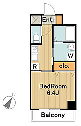 キアーラ 1Kの間取図画像