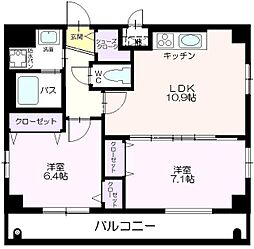 ソノロス本所 2LDKの間取図画像
