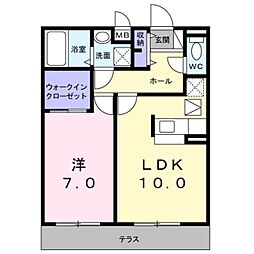 グレイス・シェーネ 1階1LDKの間取り