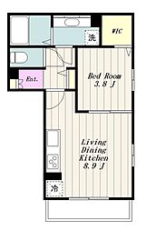 ルチェ・ソラーレ 1LDKの間取図画像
